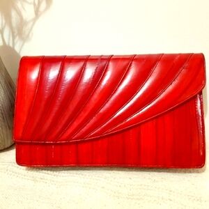Vintage Genuine Eel Skin Clutch Purse